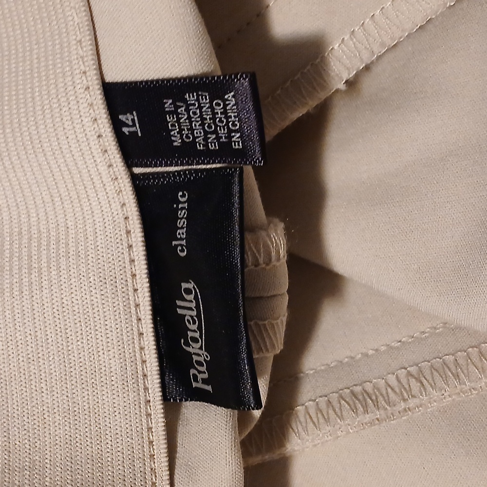 Women's Rafaella Cream slacks - Picture 3 of 6
